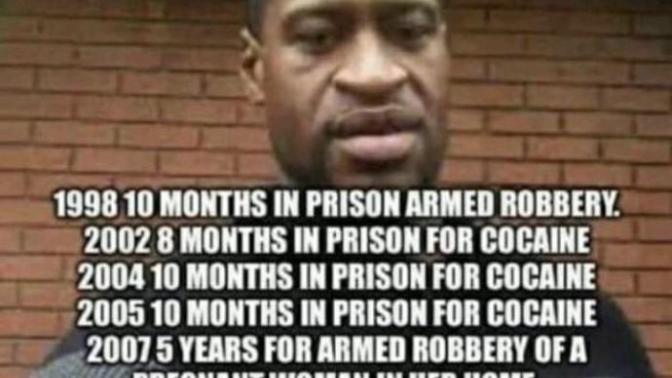 Why do people praise George Floyd so much acting like he's a hero who changed the world when he has this record?
