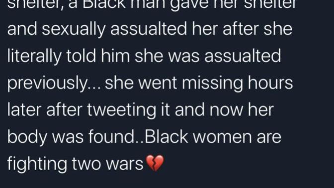 Black woman was raped/killed by a black man during protest so how come nobody cares?
