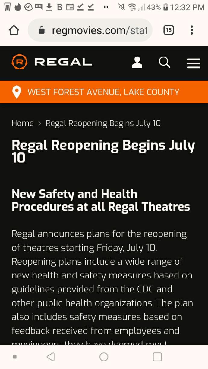 Are you planning on going back to movie theaters when they open back up?