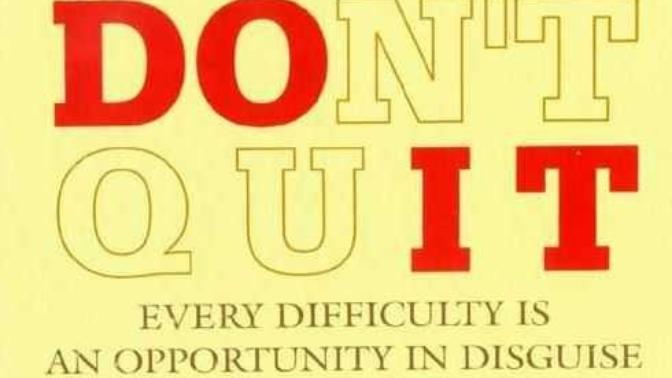 What's something you've quit? Is being a quitter a positive or negative personality trait?