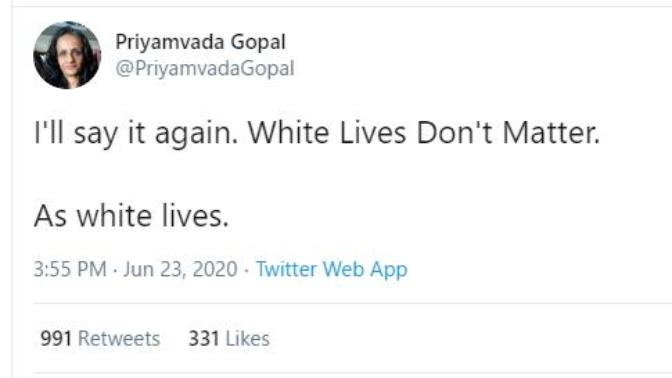 Do you agree with Liberals that White lives don't matter?