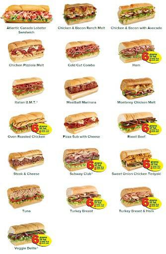 What kind of sandwich do you get from subway?