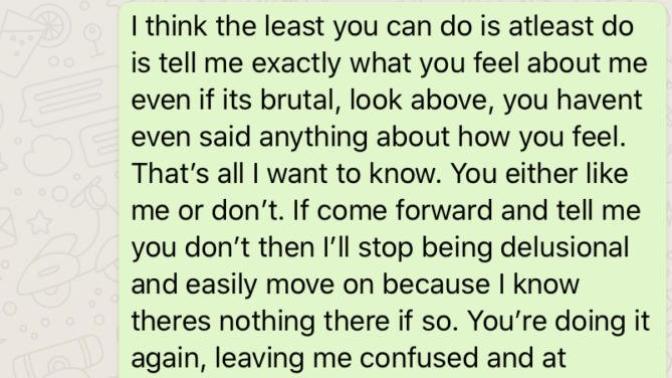 He's ending it with me for no true reason, is he lying?