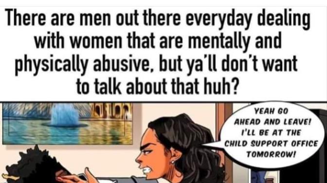 Is my ex being physically abused in his new relationship LOL or is he talking about me in this Facebook post?
