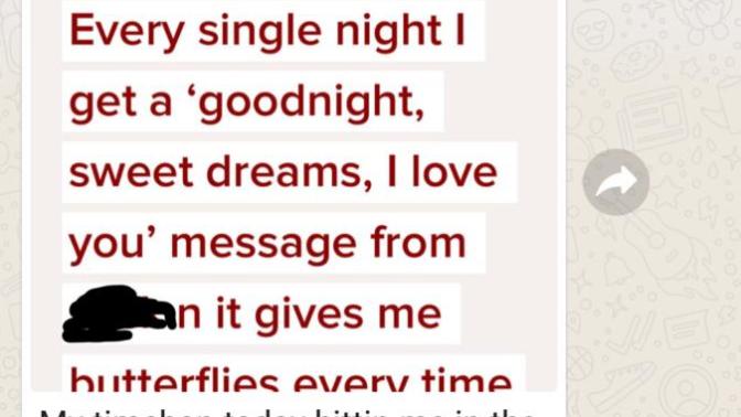 Why would my ex girlfriend send me this message?