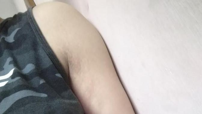 Guys, Does my sister's arm look attractive? Or does it look unattractive?