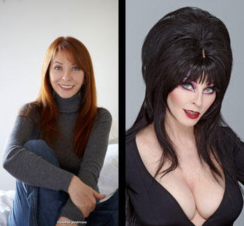 Cassandra Peterson and Elvira. 