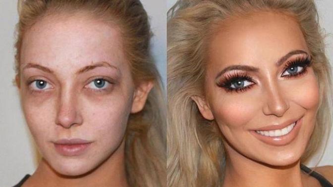 Do women look "average" without make-up?
