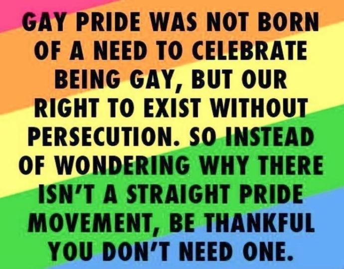 Do you think that there should be a straight pride?