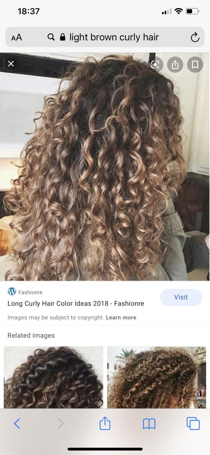 Which hair colour looks better on curly hair?