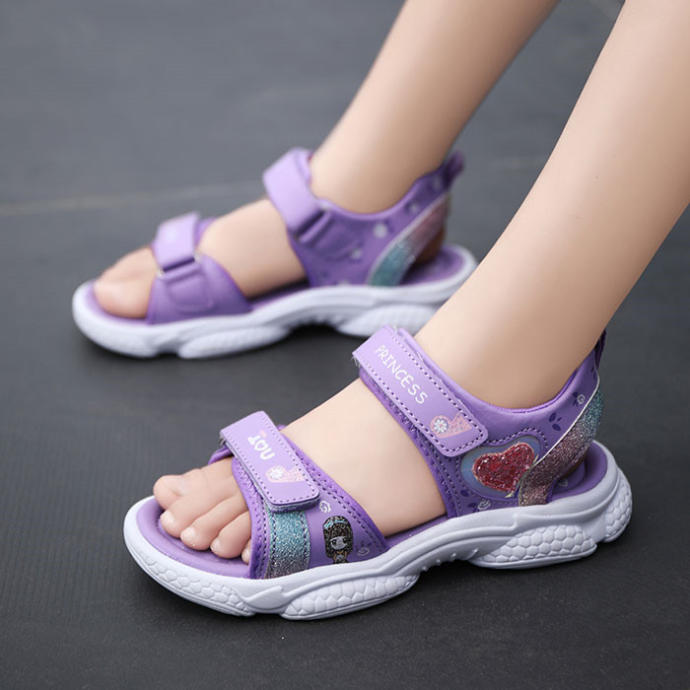 Which is of a better color for these Princess sandals: purple or pink?