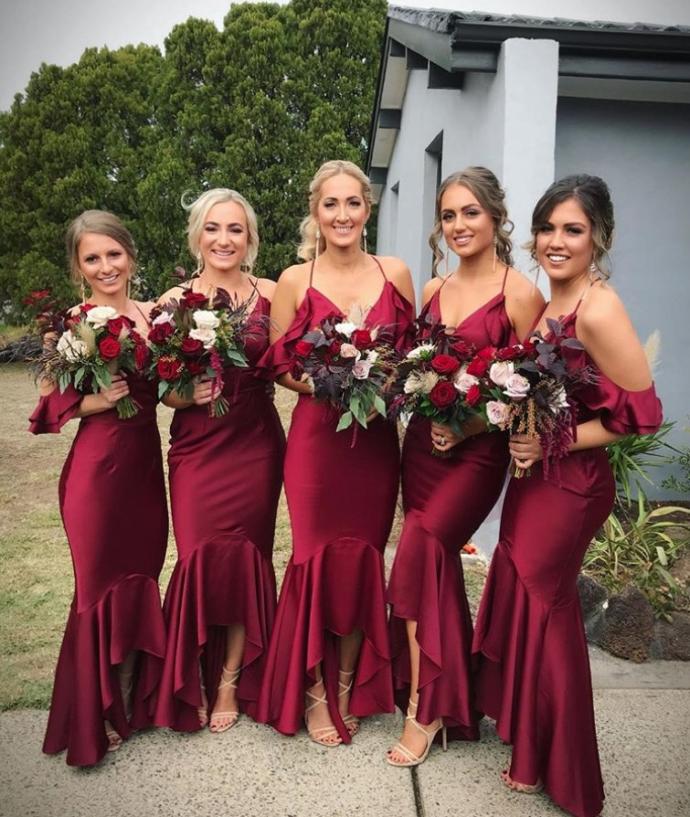 Which bridesmaid dress option looks the most interesting?