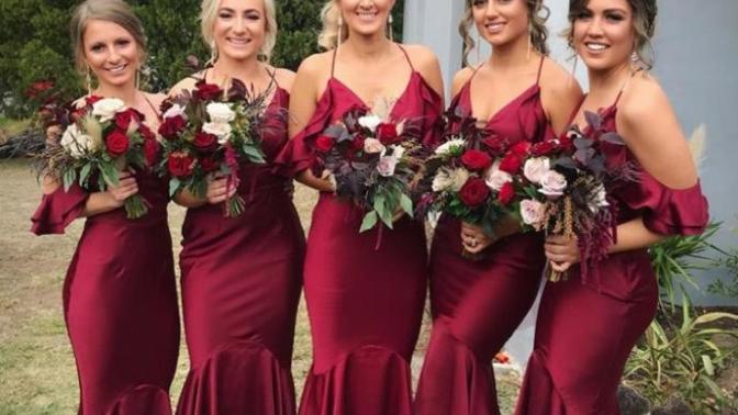 Which bridesmaid dress option looks the most interesting?