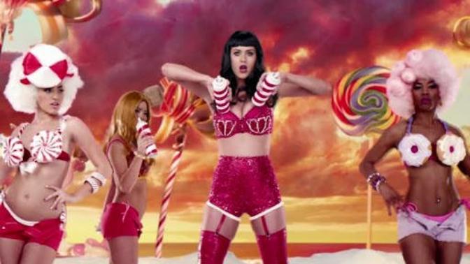 Why does Katy Perry say 'warm, WET and wild' in 'California Gurls'?