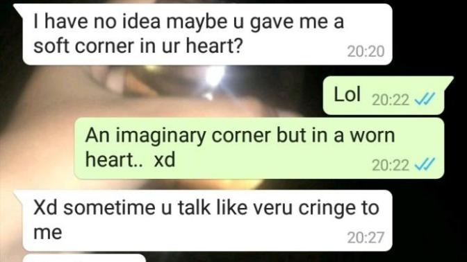 My ex-lover said to me that sometimes you talk to me cringe.. What did he mean?