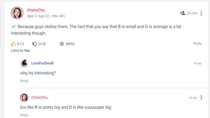 This girl saying that B cup boobs are pretty big, lmao, what do you think?