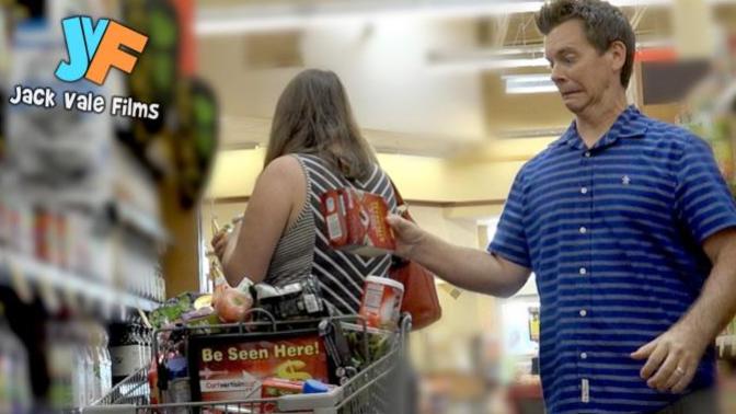 Shopping prank, Would you be willing to go shopping out of other people shopping cart at the store food or department?
