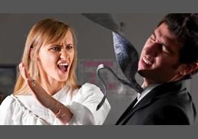 What can you do when a girl starts hitting you and pushing you and you dont really want to hit her back?