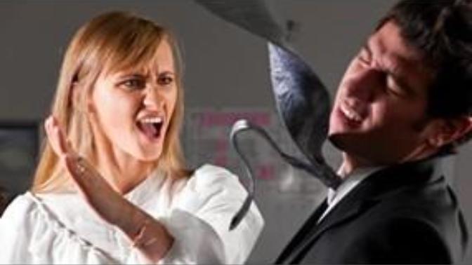 What can you do when a girl starts hitting you and pushing you and you don't really want to hit her back?
