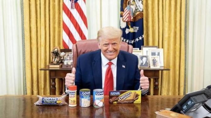 Why is trump endorsing Goya products?
