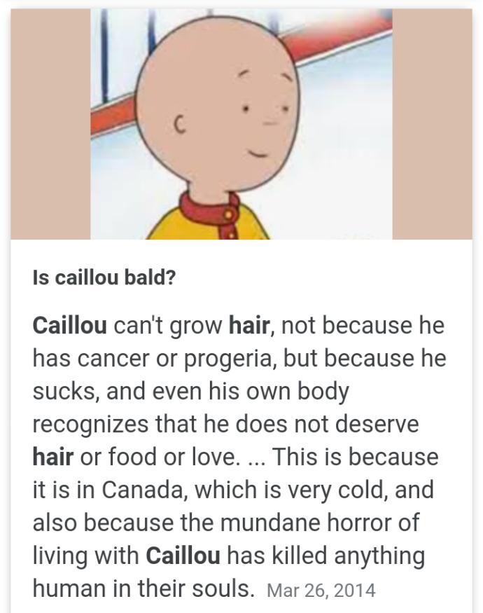 Does anyone remember Caillou?