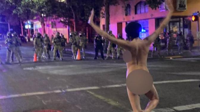 What's your honest thought on the naked women protester on Portland, OR?