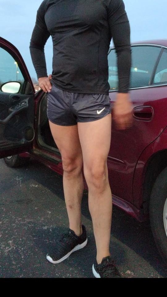 Okay for guys to wear girl running shorts?