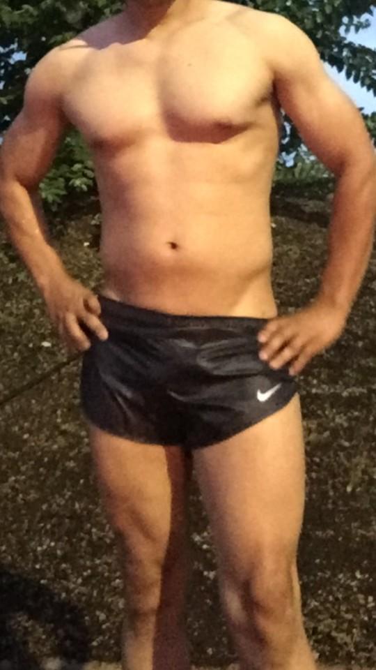 Okay for guys to wear girl running shorts?