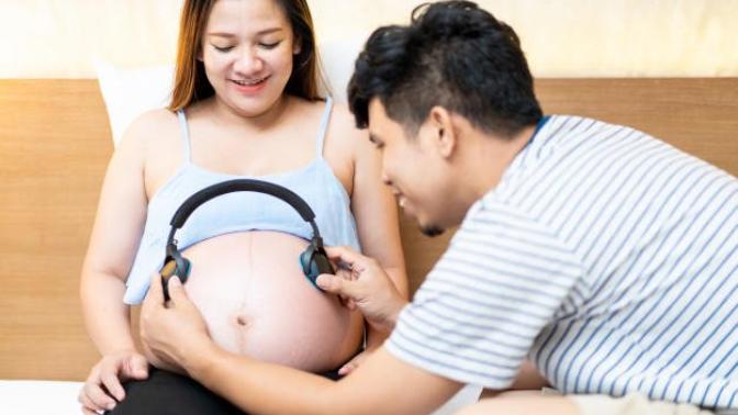 Does music sound vibrations affect the type of music the baby listens to in the future?