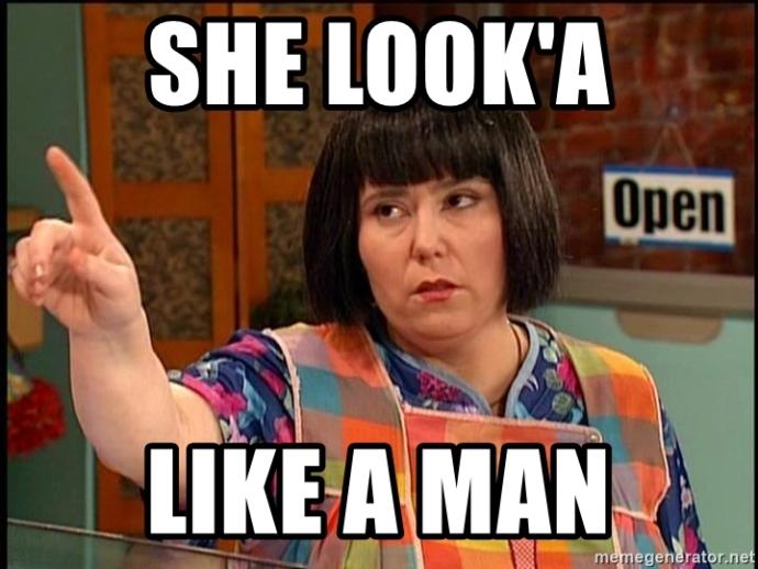 What's the problem with a woman being muscular?