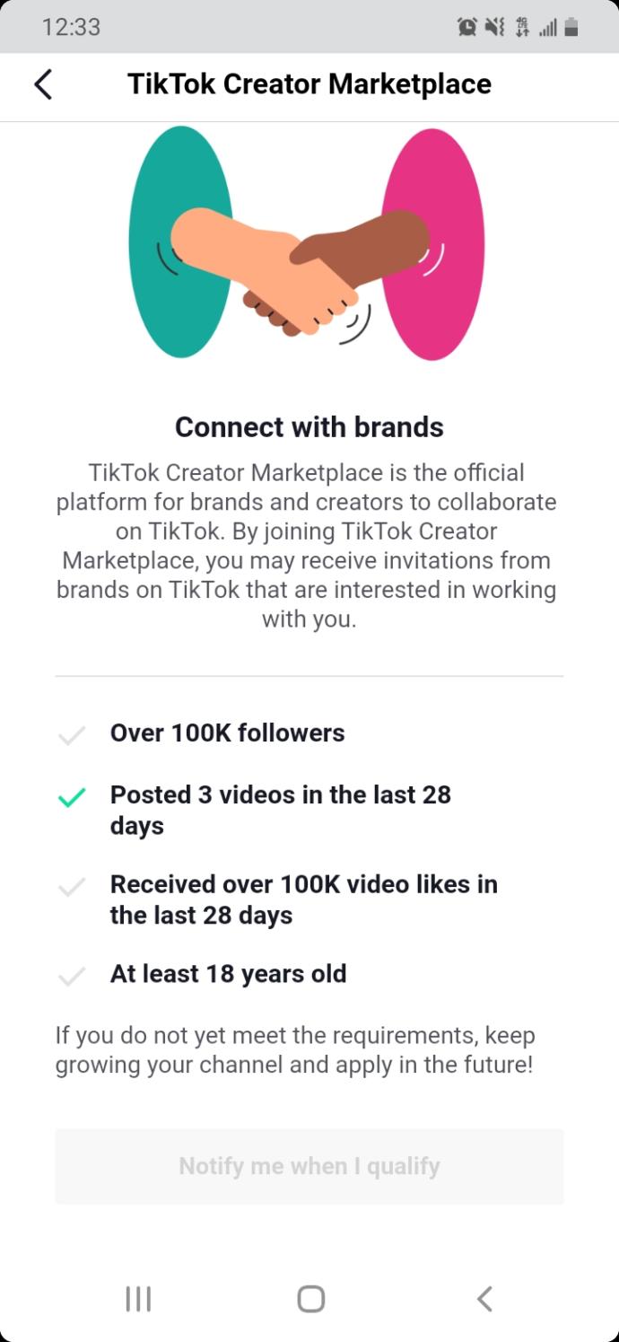 Why is the TikTok Creator Marketplace implying Im under 18 if I am 20?