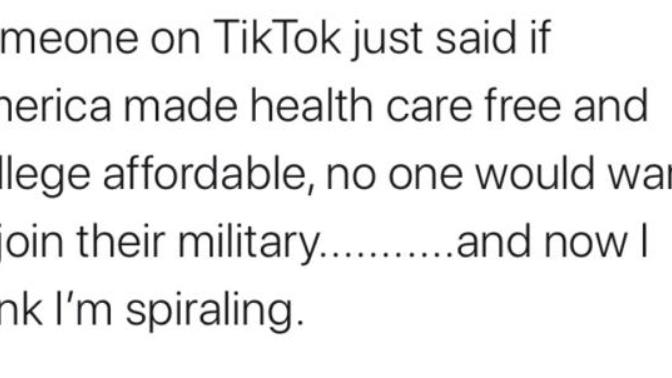 Do you think most people who join the military might have mental problems?
