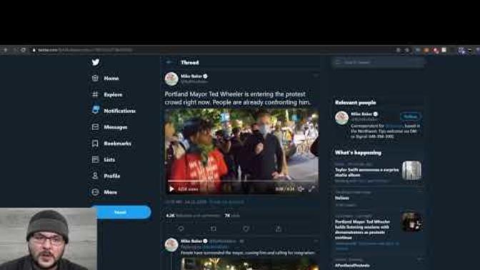 Portland mayor actually joins the riots and lies about feds using live ammo. Can we cancel Portland yet?