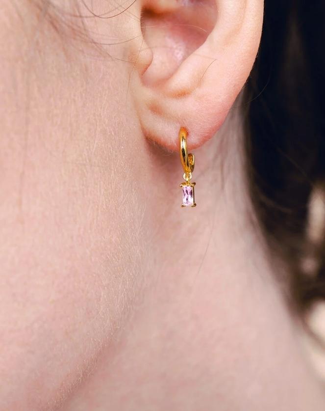 Linear Hoop Earrings