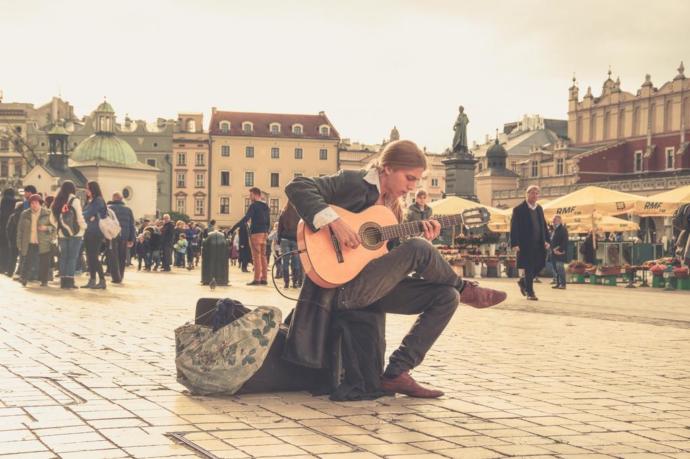 Is busking annoying? or a better form of panhandling?