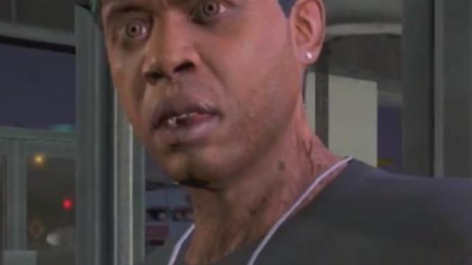 Does it seem like GTA 5 character Lamar Davis has eye contacts?