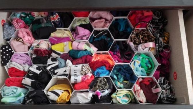 What are some faster methods to keep sock and undies drawer organized but not need as long to put away after laundry?
