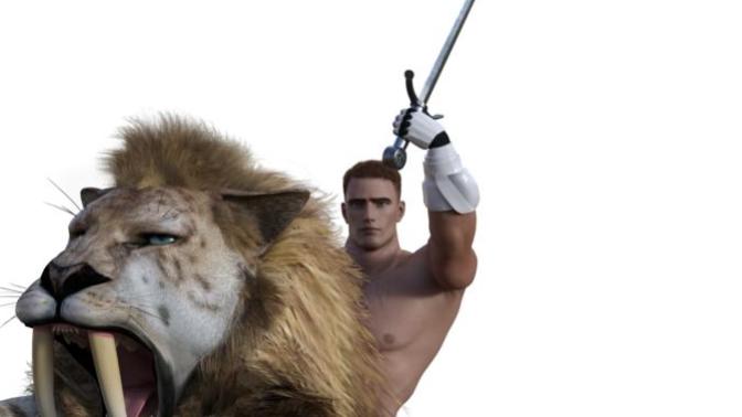 MAN RIDING TIGER - how is this 3 image I made?