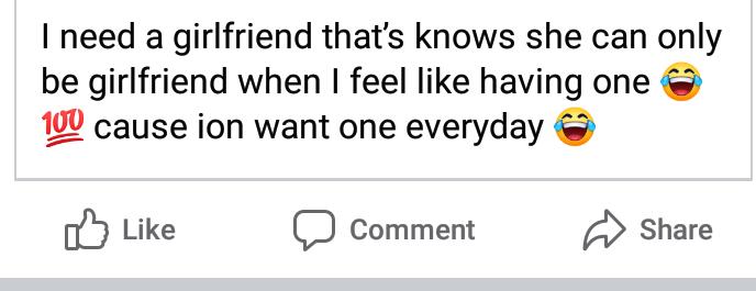 Would a man post this to his Facebook if he has a girlfriend?