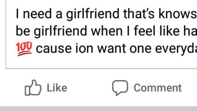 Would a man post this to his Facebook if he has a girlfriend?