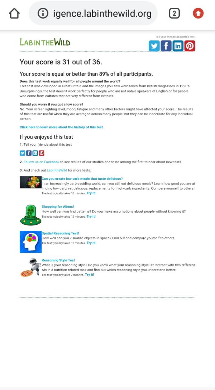 What score did you get on this social intelligence test?