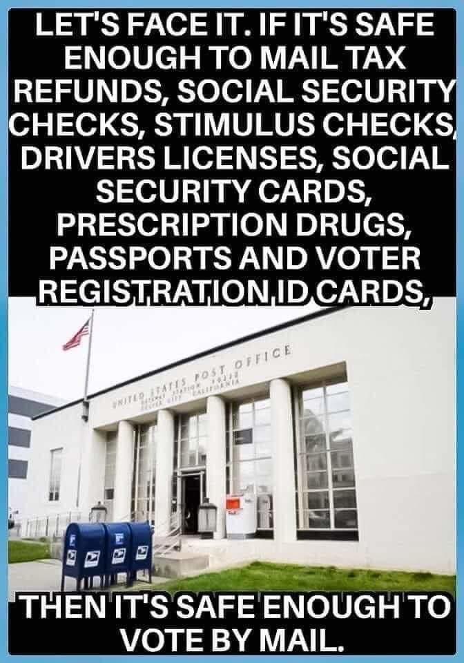 Whats the issue with vote by mail when all sorts of official government business is conducted by mail and nobody complains about it?