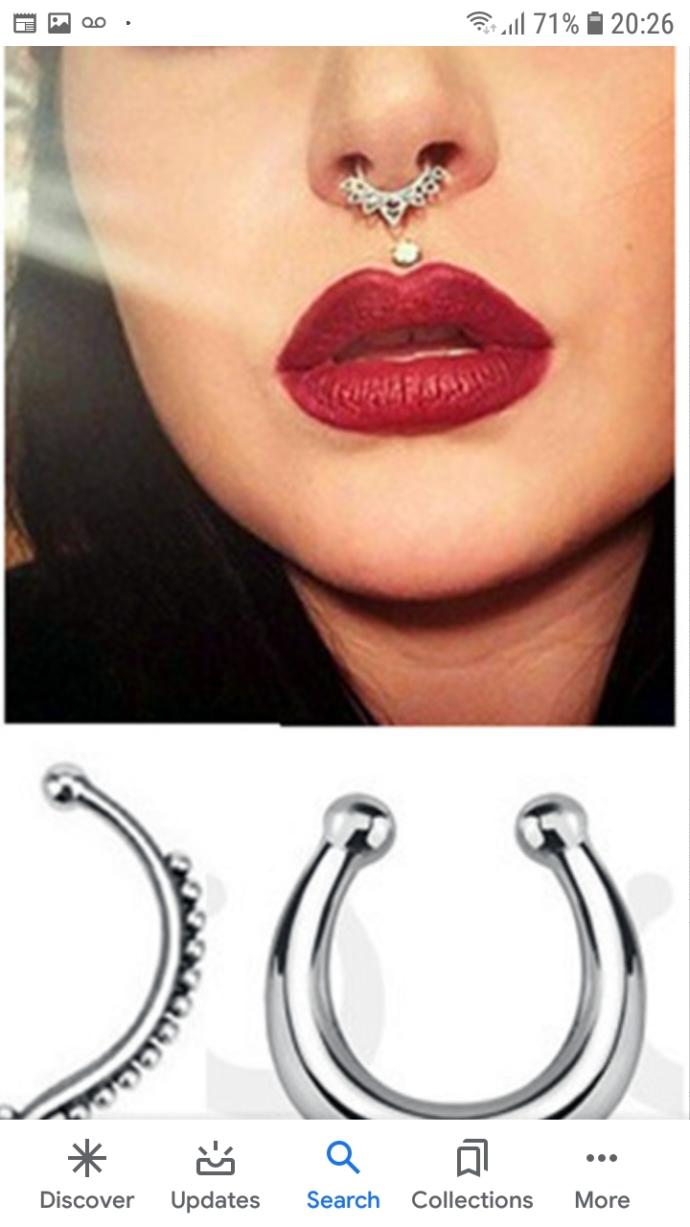 Guys, do cow nose rings look like shiny snot (nasal mucos) or disgusting? from afar at least?