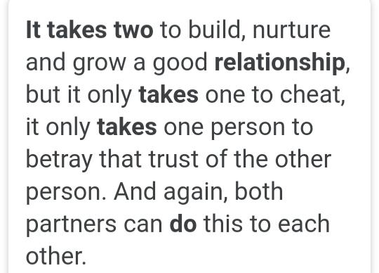 Do You Agree Or Disagree: It Takes Two To Make Or Break A Relationship?