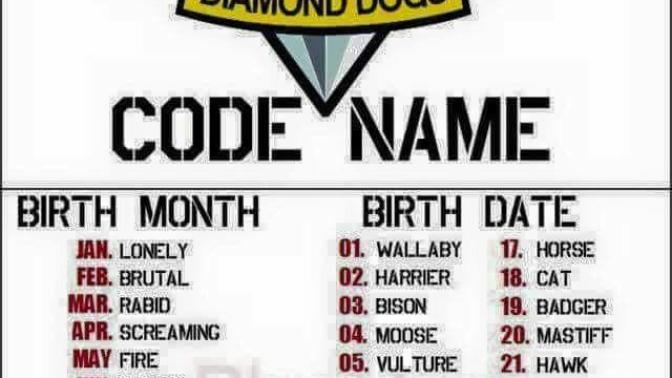 What is your Diamond Dog name?☮️🐍💎🐕🐾?