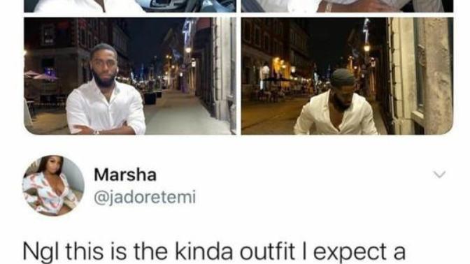How would you react if your date showed up to a fancy first date in a tracksuit?