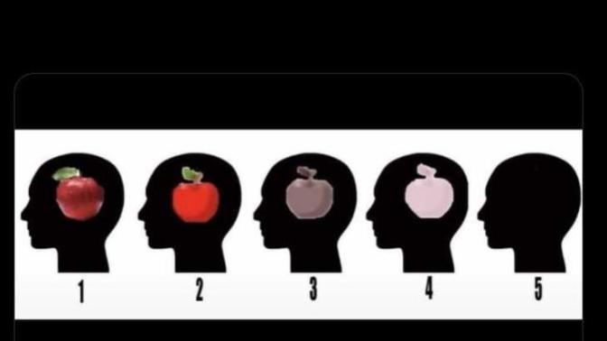 When you close your eyes what color is an apple to you?