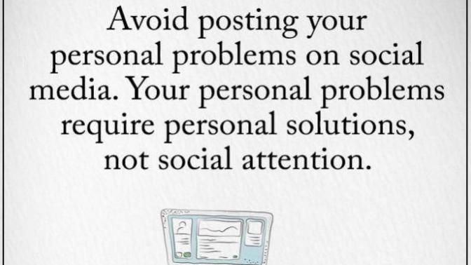 Do you believe sharing your personal issues over social media is a way to fix the problem or a way to make it worse?