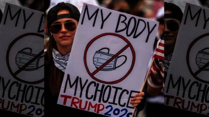 Why is 'My body, my choice' okay to use to support abortion but not okay to use to support not masking?