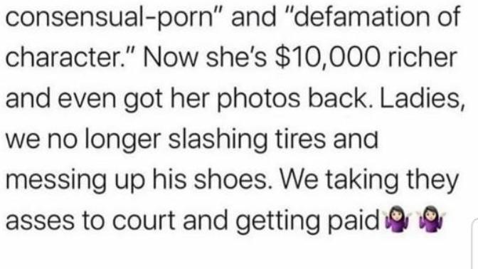 You know sending nudes are a personal choice? You know there can be consequences for every action?